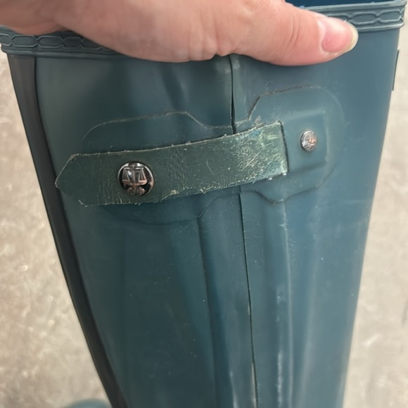 Hunter wellington adjustable with zipper green Tall Rain Boots - Picture 8 of 11